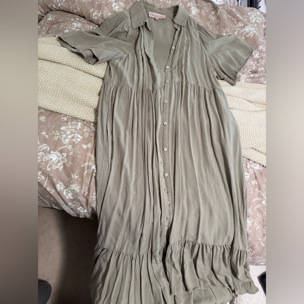 Philosophy button front maxi dress